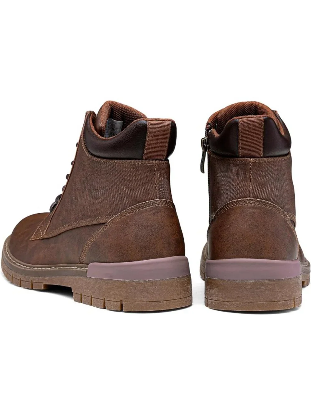 Stylish Men's Chukka Boots with Lace-Up & Side Zipper, Ankle Support Footwear